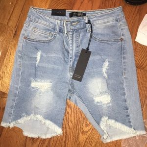 Fashion Nova light was jean shorts